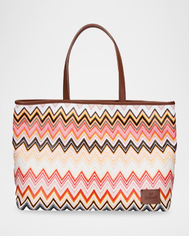 Large Chevron Canvas Tote Bag